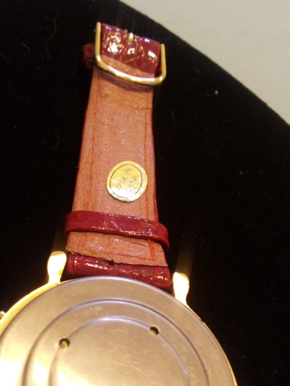 Holiday Santa Glitter Dial Watch with Red Strap